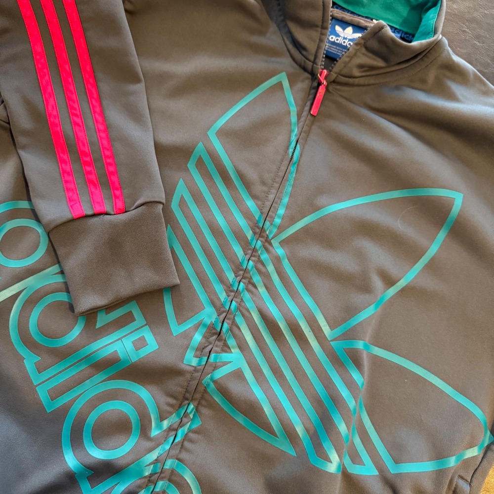 NWOT Adidas Originals‎ Track Jacket Small Trefoil Full Zip Y2K 90s Streetwear